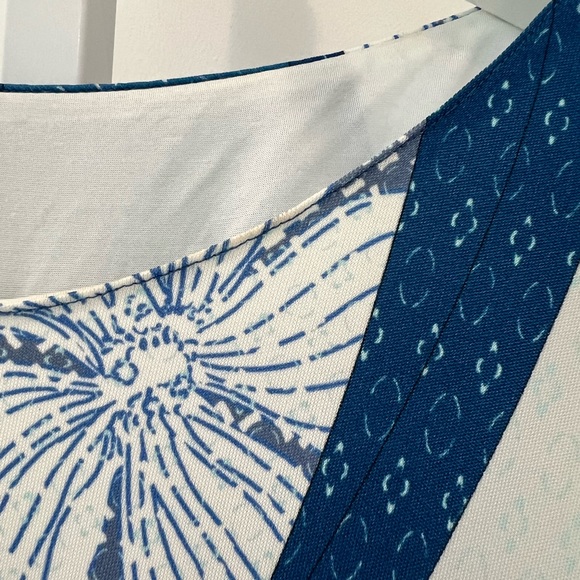 EMILIO PUCCI BLUE PRINTED DRESS MODEL 32RL83 SIZE IT 44 / US 10 NWTS! - Picture 14 of 15